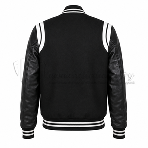 Chaqueta Universitaria de Lana y Cuero Personalizada, Chaqueta de Béisbol Premium, Fabricante de Marca Privada OEM - Product Image 2