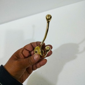 Brass Nordic Single Wall <b>Hooks</b> Kitchen Bathroom Furniture <b>Black</b> Nickel Eco-Friendly Flexible Design 2-Piece <b>Hooks</b> - Product Image 6
