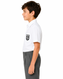 เสื้อนักเรียนชายสีขาวพรีเมียม แบบคลาสสิก สำหรับนักเรียน ทรงสมาร์ทฟิต แขนครึ่งตัว สวมใส่สบาย - Product Image 2