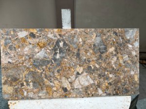 Azulejos de mármol amarillo vivo, piedra de brecha pulida ecológica para uso en interiores, estilo moderno para cocinas, áreas de comedor impermeables - Product Image 3