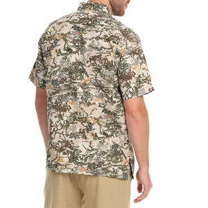 Camisas de Caza para Hombre de Manga Corta, 100% Algodón, Resistentes al Viento, Transpirables, con Estampado Digital y Puños Ajustables con Botones - Product Image 4