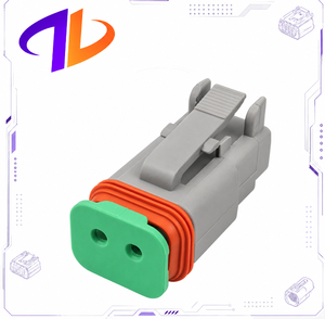 Carcasa de Conector Automotriz Impermeable Compatible con DT06-2S-E003, 2 Pines, Cobre, 3A, 12V, para Contactos de Enchufe, Color Negro, Serie DT - Product Image 2