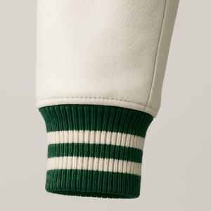 Chaqueta Varsity Premium con Cuerpo de Lana y Mangas de Cuero Genuino |   Chaqueta Letterman Personalizada para Hombre |   Fábrica Mayorista OEM - Product Image 4