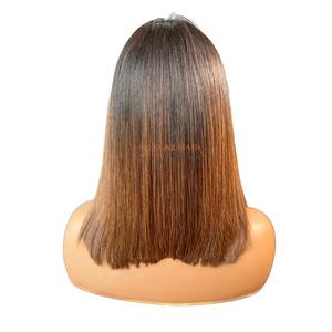 Pelucas de cabello humano vietnamita suave y sedoso de la mejor calidad, sin pegamento, 10 pulgadas, cabello liso de hueso, peluca Frontal de encaje suizo/HD - Product Image 2