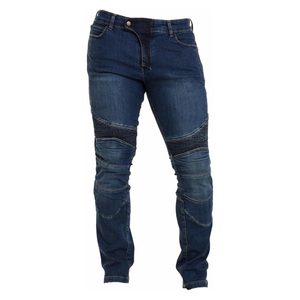 Jeans Casuales de Hombre, Corte Recto, Cintura Alta, Desgastados, con Parches, 100% Algodón, Ajuste Regular, Más Vendidos - Product Image 1