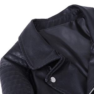 Chaqueta de Motociclista de Cuero con Cremallera Metálica Resistente al Viento para Hombre, en Materiales de Primera Calidad, Chaqueta de Alta Calidad en Tallas Grandes para Hombre - Product Image 4