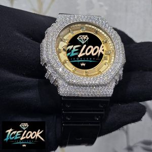 Reloj de Cuarzo Look Luxe con Esfera Negra, Bisel Dorado y Cristales, Resistente al Agua 3BAR, para Moda Urbana - Product Image 3