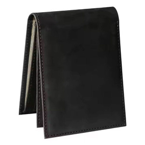 Cartera de cuero genuino de lujo personalizada al por mayor para hombre, con bloqueo RFID, plegable, proveedor mayorista OEM, exportación para Pakistán - Product Image 5