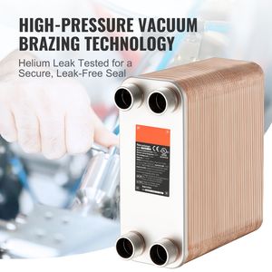 Scambiatore di calore a piastre brasate 5x12 pollici, 100 piastre in rame/acciaio inossidabile 316L, nuovo scambiatore acqua-acqua per olio - Product Image 5