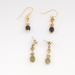 Natural <b>Black</b> <b>Onyx</b> Flower Dangle <b>Earrings</b> Gold Plated Bezel Set Vintage Style Handcrafted Gemstone Jewelry Gift Women - Product Image 1