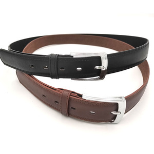 Ceintures pour hommes en cuir de vachette de haute qualité OEMODM en gros avec logo personnalisé, boucle en acier, respirantes et imperméables, couleurs noir et marron - Product Image 3