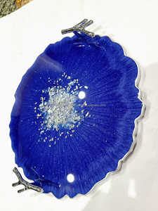 Ensemble de sous-verres de plateau de service en résine plaqué à la main à 3 niveaux en bois de haute qualité personnalisé Restaurant à domicile Occasions alimentaires indiennes - Product Image 2