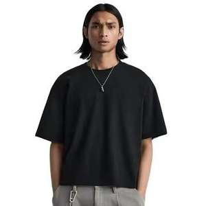 เสื้อยืดคอตตอนดีไซน์ใหม่ปี 2026 แขนสั้นทรงโอเวอร์ไซส์ ตัดเย็บแบบครอป หนานุ่ม สำหรับผู้ชาย สไตล์ลำลอง สตรีทแวร์ - Product Image 6