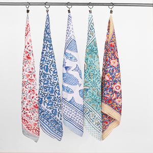 Pañuelo Cuadrado de Algodón con Diseño Floral Étnico, Multifuncional, Estilo Paisley, para Usar en Verano, Pañuelo para la Cabeza, Diseño Estampado - Product Image 5