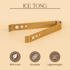 Luxury Stainless Steel Ice <b>Tongs</b> Premium Beverage <b>Serving</b> Tool Elegant Cocktail Bar Kitchen Restaurant Accessory - Product Image 6