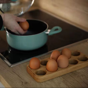 Maison Restaurant Boulangerie Utilise Cuisine Accessoires Deux Niveaux En Bois Porte Oeuf Couleur Naturelle Design Antique à Bon Prix - Product Image 1
