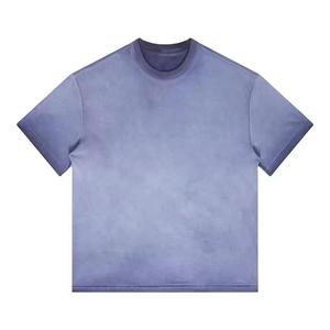 เสื้อยืดคอตตอน 100% คุณภาพสูง ทรงหนา ซักย้อมสีแบบแอซิดวอช สำหรับผู้ชาย เสื้อยืดวินเทจแบบสโตนวอช  ไม่มีลาย  สามารถสั่งทำได้ - Product Image 3
