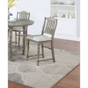 Set di 2 Sedie da Pranzo Alte Classiche Grigio Chiaro con Cuscino Imbottito e Design con Schienale a Doghe Aperte - Product Image 6