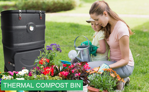 Capacité de 29 Gallons, nouveau Style de bac à Composter thermique extérieur, recyclage de la poubelle avec manivelle Ccompost - Product Image 4