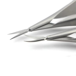 Tijeras de Capsulotomía Vannas, Puntas Rectas y Curvas Afiladas, Acero Inoxidable Reutilizable, Herramienta Quirúrgica Oftálmica y Neuroquirúrgica para Microdisección - Product Image 4