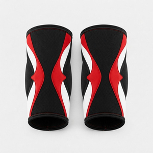Genouillères rembourrées personnalisées noires, rouges et blanches pour le volley-ball et le basketball, protection contre les chocs, compression élastique - Product Image 3