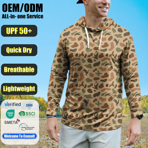 Sudadera con Capucha de Camuflaje Unisex, Manga Larga, UPF 50+, Impermeable, Talla Grande, Secado Rápido, Transpirable, Ligera, para Pesca y Actividades al Aire Libre - Product Image 1