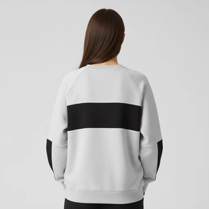 Women’s Relaxed Fit Crew Neck Sweatshirt <b>Long</b> <b>Sleeve</b> Casual Pullover <b>Top</b> Custom Logo OEM Wholesale Casual Wear Sweatshirt - Product Image 5