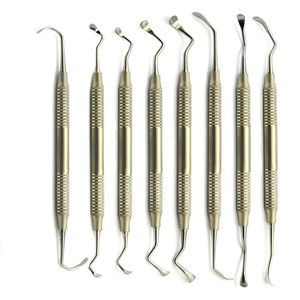 Ensemble d'instruments dentaires en acier inoxydable de haute qualité : Élévateurs de sinus, Curettes, Instruments pour implants dentaires - Product Image 1