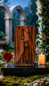 Wooden <b>Memorial</b> Urn Carved Keepsake Cremation Urn Decorative Casket Gift <b>Box</b> for Remembrance - Product Image 6