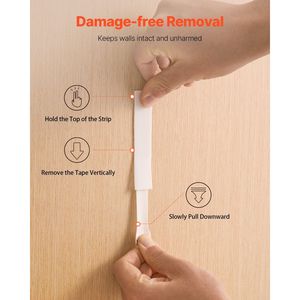 Strisce Adesive Extra Large per Appendere Quadri, 16 Paia, Rimovibili, con Gancio e Anello per Facile Sospensione - Product Image 4