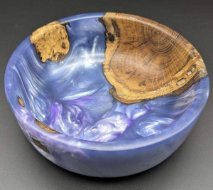 Handcrafted Wood & Resin Epoxy Salad <b>Bowl</b> Unique Decorative Serving Piece for Homes - Product Image 2