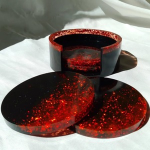 Sous-verres en résine faits à la main, modernes, personnalisables, épais, résistants à la chaleur, réutilisables, pour la décoration de table à la maison, fabrication artisanale impériale - Product Image 4