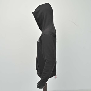 Sudadera con Capucha Negra para Hombre, con Logotipo, de Algodón Tejido, Corte Regular, Bolsillo Frontal, Diseño con Logotipo Estampado, Estilo Otoñal, Venta al Por Mayor - Product Image 2