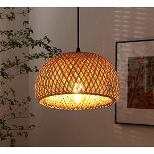 Lámpara Colgante de Ratán, Lámpara de Techo Tejida a Mano para Sala de Estar, Decoración de Hotel o Resort - Product Image 3