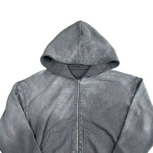 Sweat-shirts pour hommes avec strass, design personnalisé, vêtements d'hiver, usage extérieur, sweat-shirts décontractés pour hommes avec strass - Product Image 3