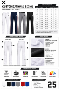 Pantalon de softball unisexe X Sports City en polyester, à bas ouvert, anti-humidité, couleur unie, avec bande latérale et logo arrière, pour adulte, toutes saisons - Product Image 6