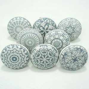 Modern Handcrafted Ceramic Round Cabinet and Drawer <b>Knobs</b> for Kitchen <b>Doors</b>-Luxury Design Multi-piece Package - Product Image 1