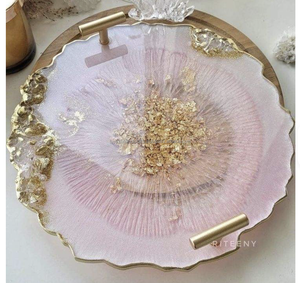 Top Selling Artificial <b>Resin</b> Epoxy Love MODEL Handmade Customizable Size/Color <b>Sculpted</b> Serving Tray Home Restaurants Hotels - Product Image 1