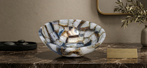 Lavabo en améthyste, lavabo en quartz rose, lavabo en œil de tigre, lavabo en onyx, lavabo en malachite, lavabo en bois pétrifié - Product Image 4