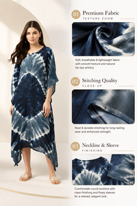 Solid Floor-Length Bohemian <b>Kaftan</b> Dress for Women Eco-Friendly Linen/Cotton Modern Fit Breathable <b>Summer</b> Beach Cover-Up - Product Image 6