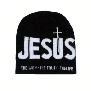 Bonnet tricoté classique d'hiver avec logo brodé, personnalisable, de luxe, chaud, style urbain, pour hommes et femmes, vente en gros - Product Image 1