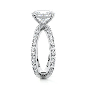 Anillo de Compromiso Cruzado con Diamante Cultivado en Laboratorio con Corte Cojín Certificado por IGI, Oro de 10K, 14K, 18K, Plata 925, 935, Joyería Fina de Lujo - Product Image 4
