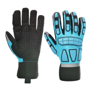 Gants tactiques à doigts entiers, antidérapants, respirants, avec sangle de poignet réglable, équipement de sécurité sportif en cuir pour hommes, pour l'extérieur - Product Image 6