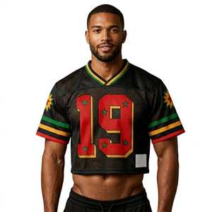Maillot de football américain personnalisé, style streetwear oversize, haut en mesh, style vintage Y2K, vêtements de sport respirants, maillot d'équipe en gros - Product Image 4