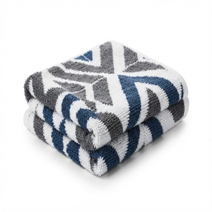 Serviette de toilette en coton premium, couleur unie, douce, séchage rapide - Product Image 1