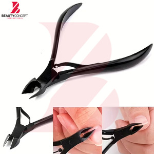 คีมตัดหนังที่มีคุณภาพระดับพรีเมี่ยมพร้อมใบมีดแบบโค้งที่ตัดเล็บสเตนเลสทนทานสำหรับการทำเล็บเท้าการดูแลความงาม - Product Image 6