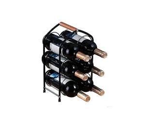 Porte-bouteilles à vin de table plaqué or de haute qualité, style vintage, sur pied, pour événements et clubs - Product Image 6