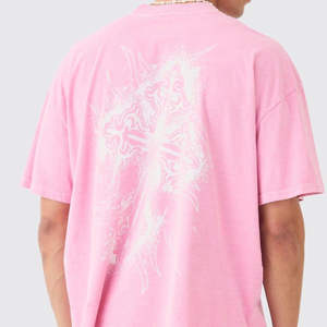 T-shirt décontracté d'été imprimé en relief avec votre propre logo au choix, impression en relief pour hommes - Product Image 3