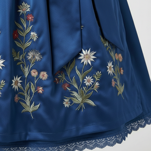 Vestido Dirndl Alemán Premium, Traje Bávaro para Oktoberfest, Venta al por Mayor, Vestido Midi con Delantal de Terciopelo y Bordado Floral Tradicional para Mujer - Product Image 6