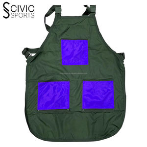 Professional Barber Salon <b>Work</b> <b>Apron</b> Custom Fashion Printing Breathable Woolen Hair Cutting <b>Apron</b> Tool Pockets for Barber Cotton - Product Image 4